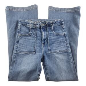 American Eagle Super High-Rise Flare Denim Jeans Next-Level-Stretch 4-Short